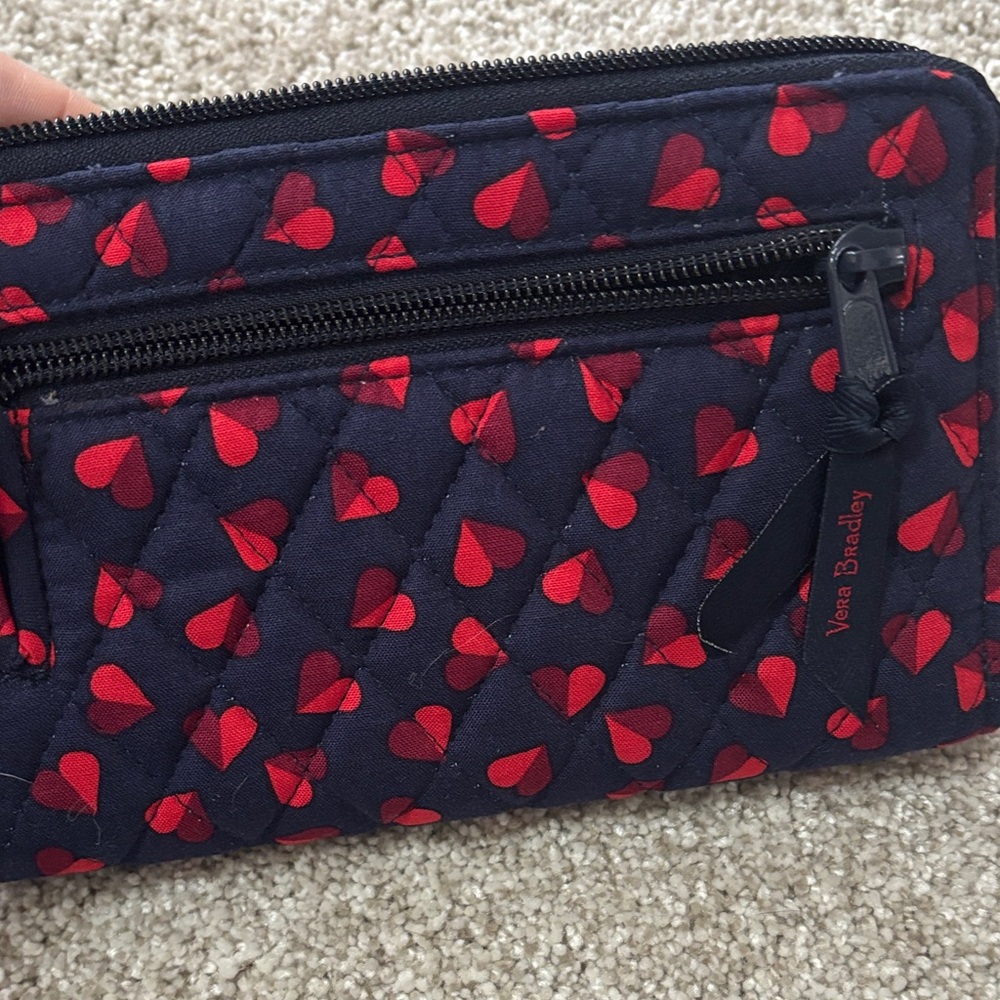 Vera Bradley Red Heart Patterned Wallet - Picture 4 of 7